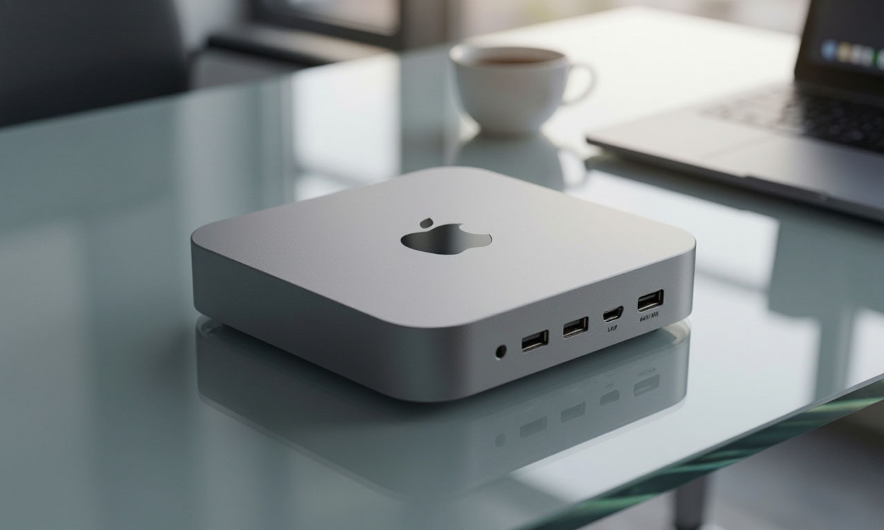 Mac Mini M6 на нейтральном фоне